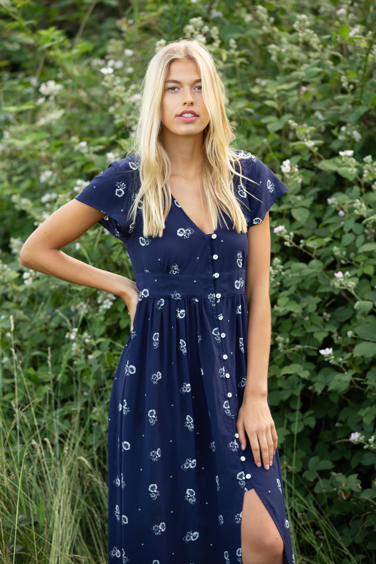 Monarch Button Dress