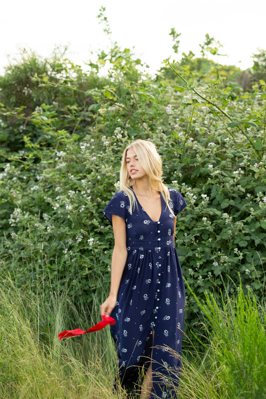 Monarch Button Dress