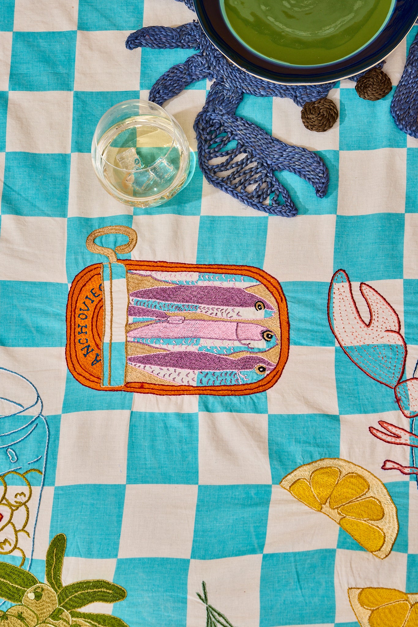 Mediterranean Embroidered Tablecloth