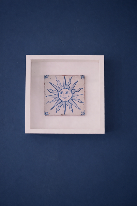 Handcrafted Portuguese Sun Tile – Framed