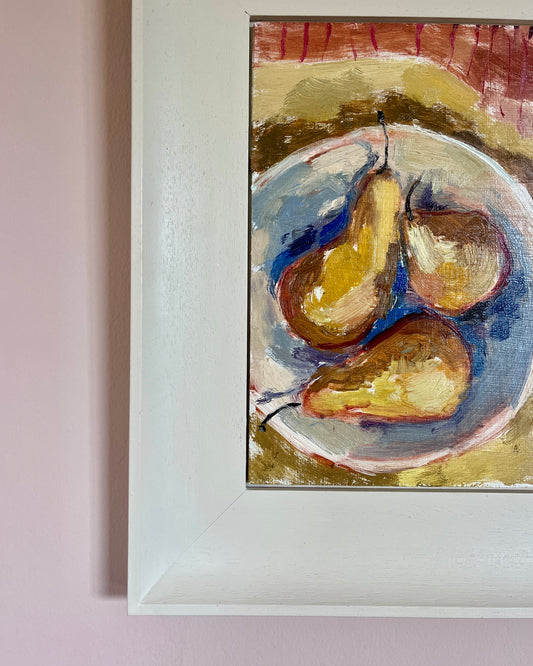 Pears, Two Bowls & Teal Jug