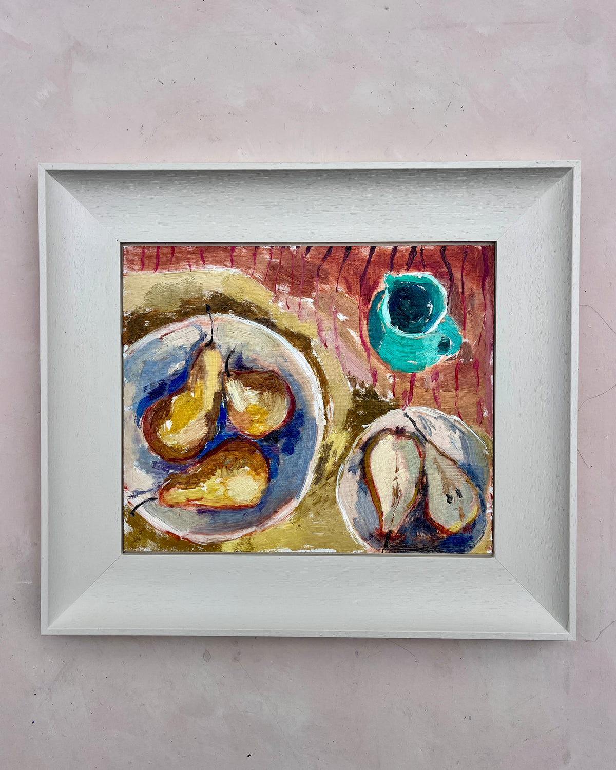 Pears, Two Bowls & Teal Jug