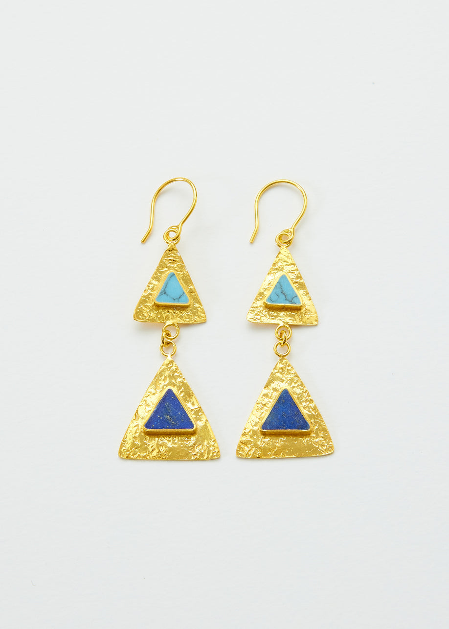 Lapis and Turquoise Earrings