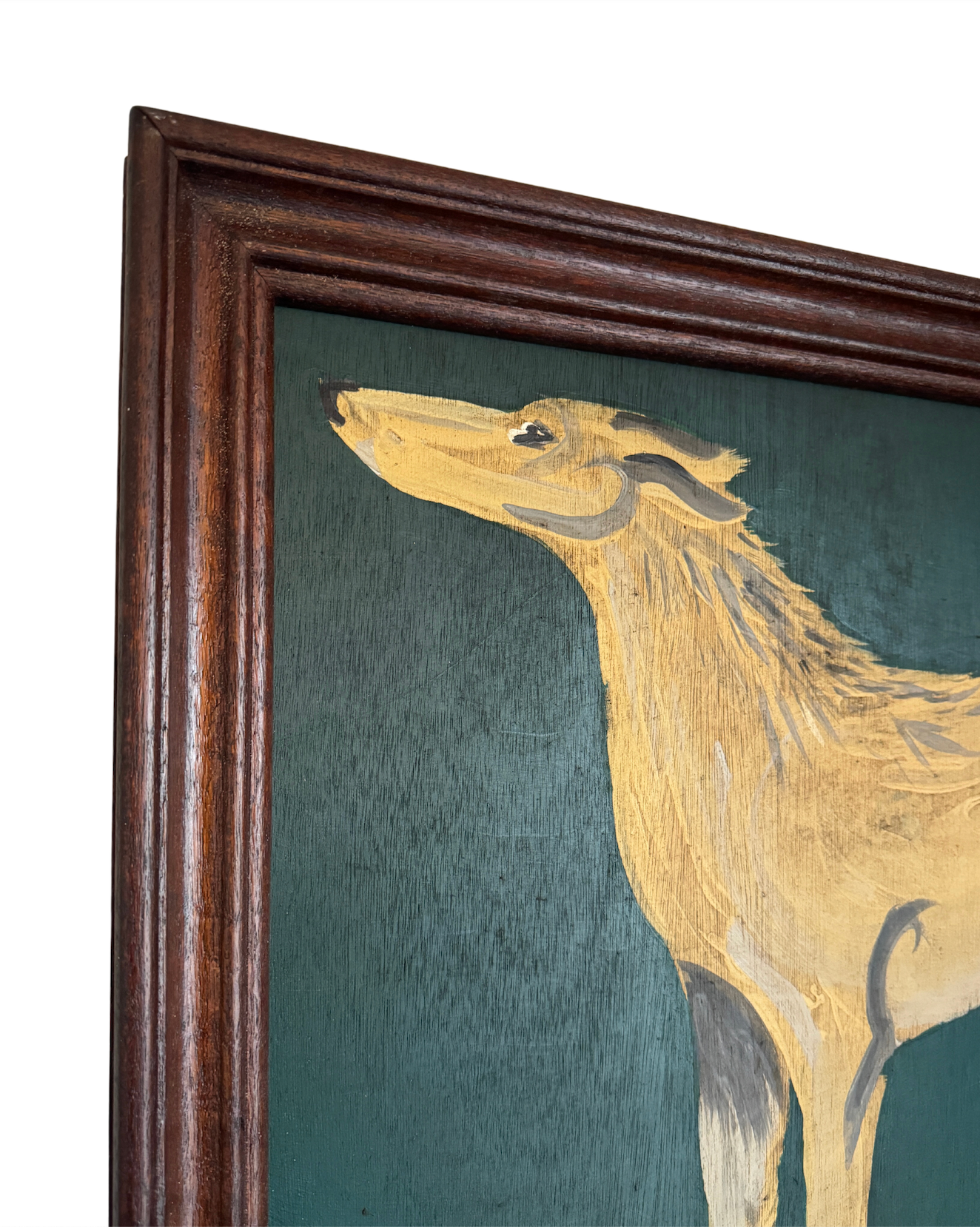 White Standing Lurcher