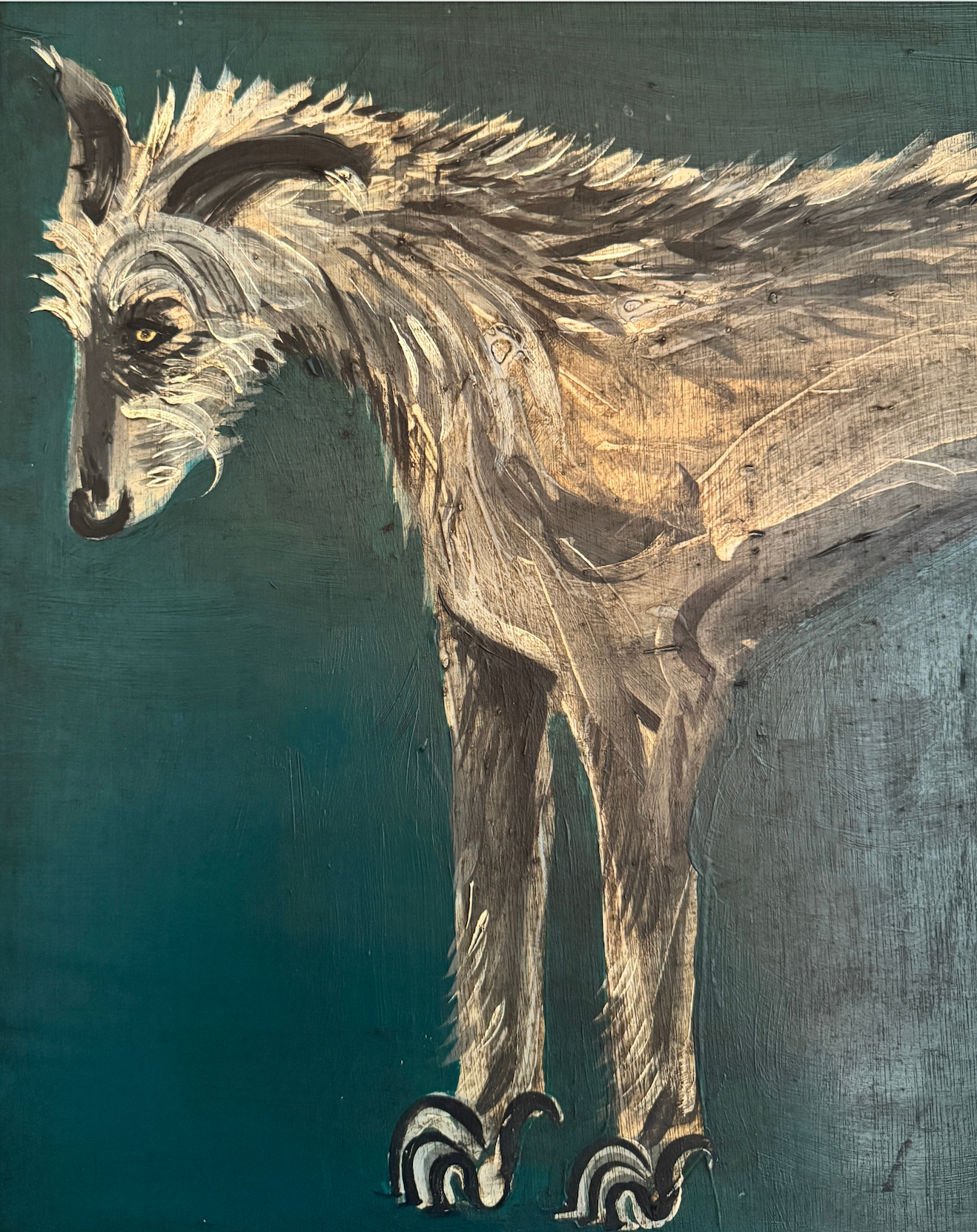 Grey Lurcher Standing