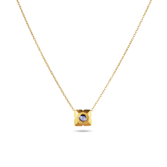 Lily Bead Square Necklace