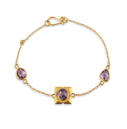 Lily Bead Square Bracelet