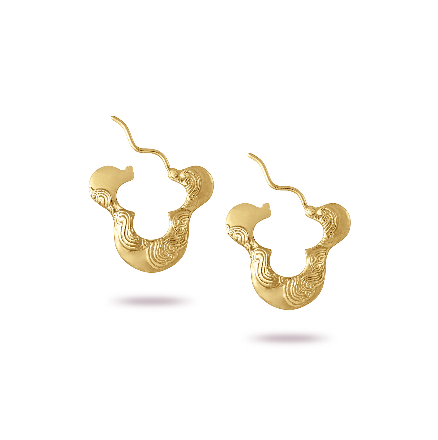 Acheik Hoop Earrings  - 18kt yellow gold