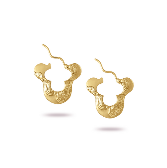 Acheik Hoop Earrings  - 18kt yellow gold