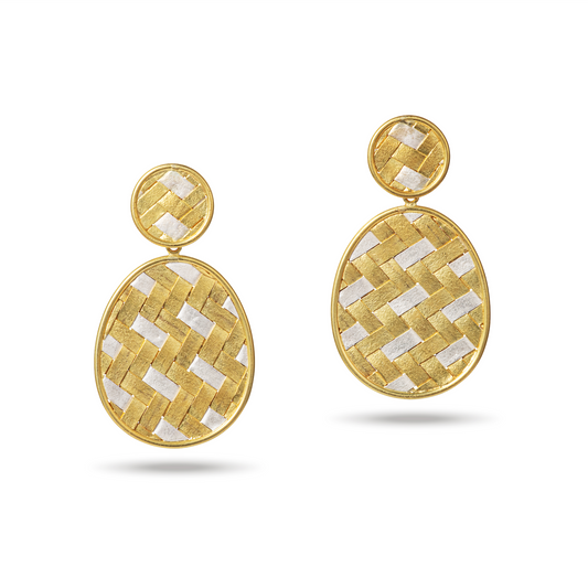 Woven Statement Drop Earrings