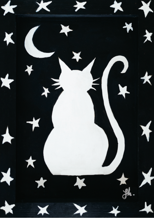 Black Cat Print
