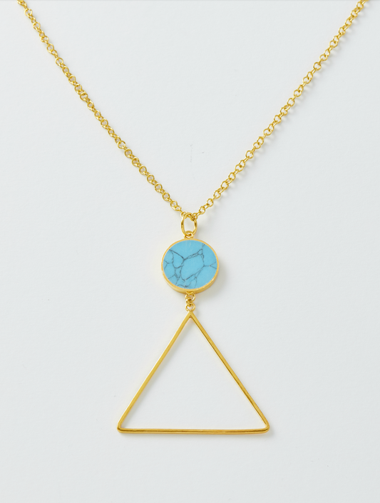 Turquoise Triangle Necklace
