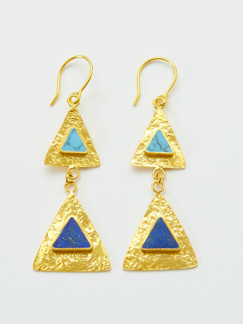 Lapis and Turquoise Earrings