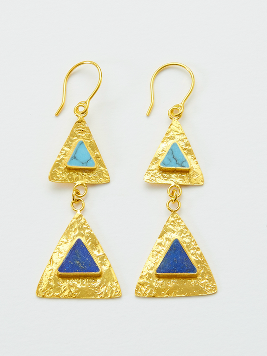 Lapis and Turquoise Earrings