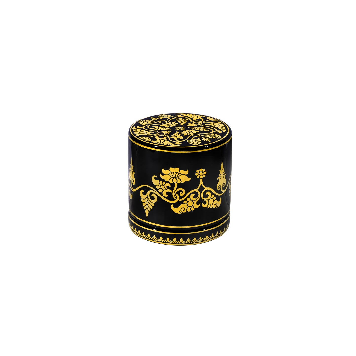 Black & Gold Lacquer Stacking Jewellery Caddy