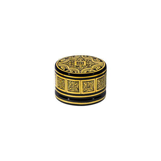Black & Gold Lacquer Cufflink Pot