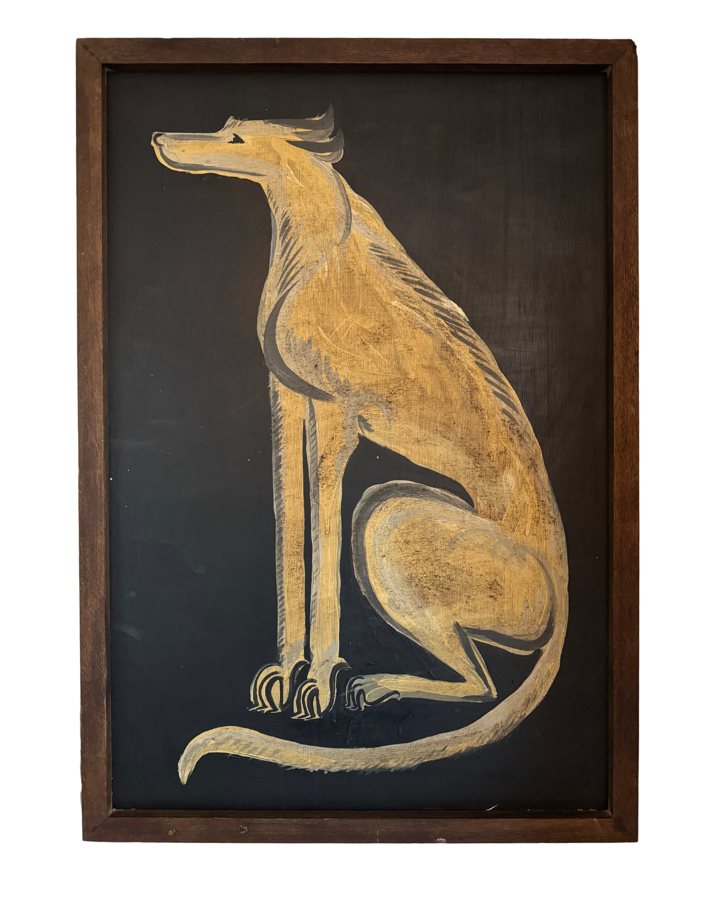 White Sitting Lurcher
