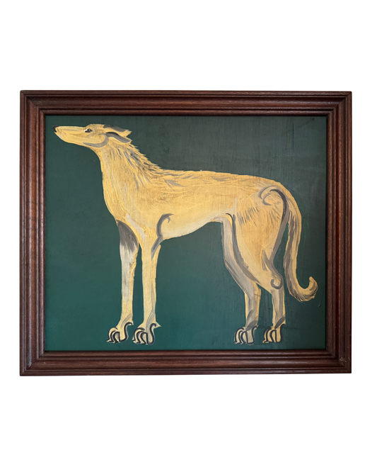 White Standing Lurcher