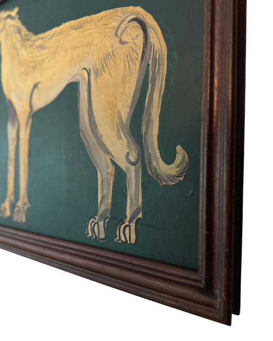 White Standing Lurcher