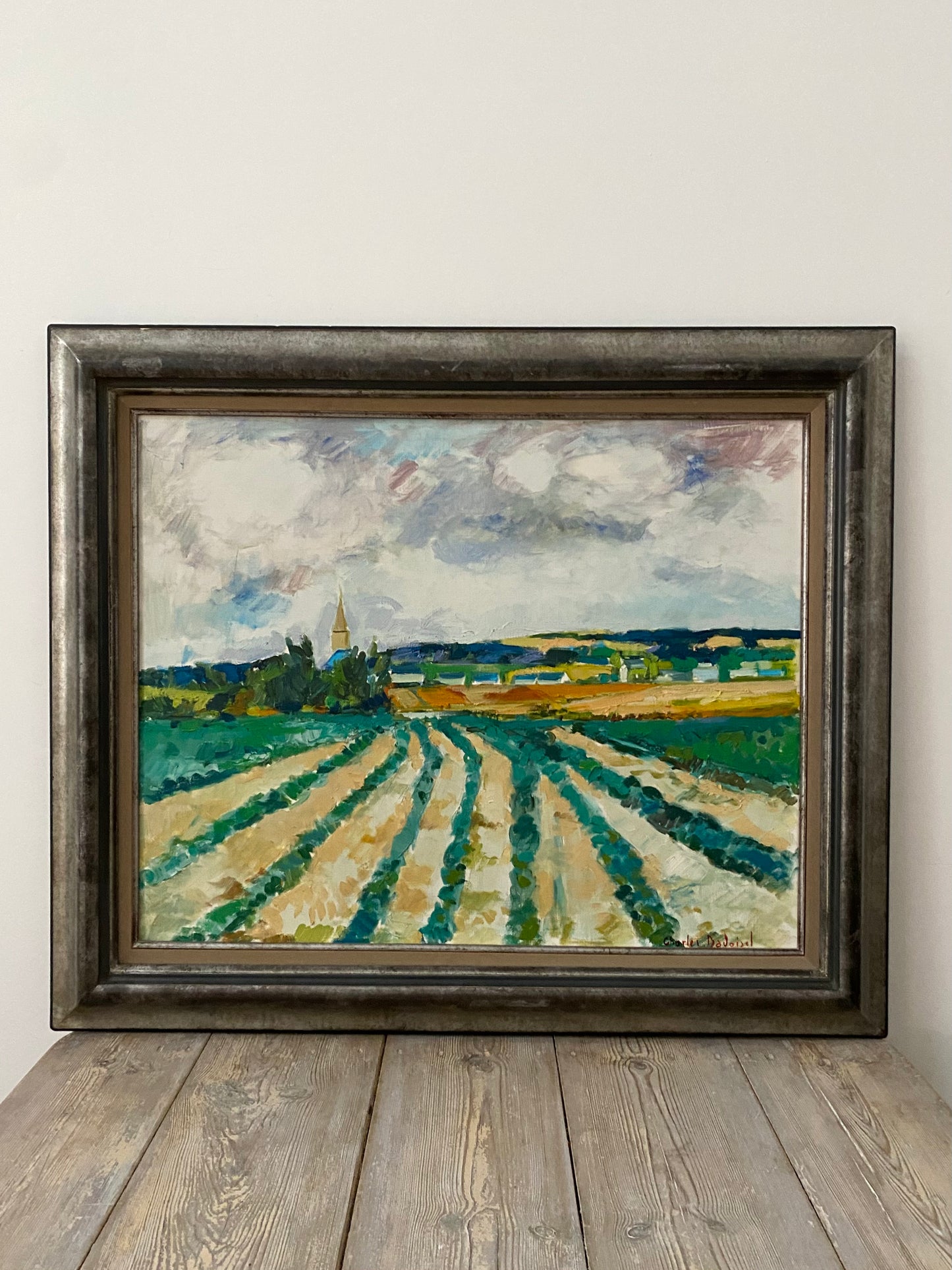'Cornfields Landscape' - Oil painting on canvas