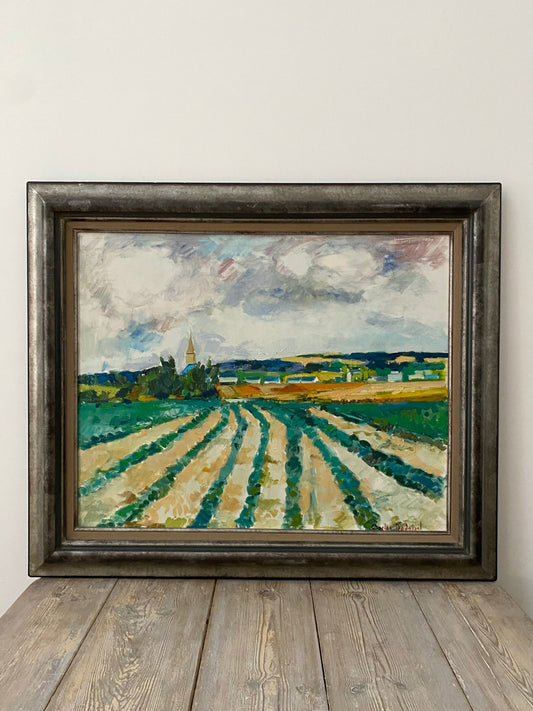 'Cornfields Landscape' - Oil painting on canvas