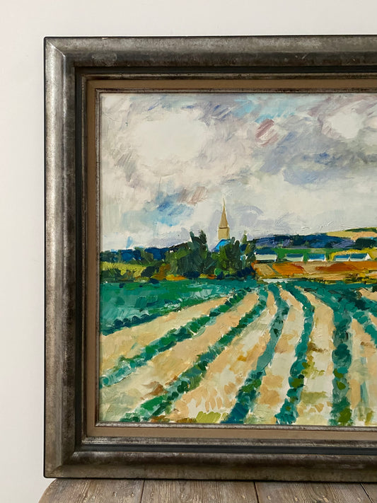 'Cornfields Landscape' - Oil painting on canvas