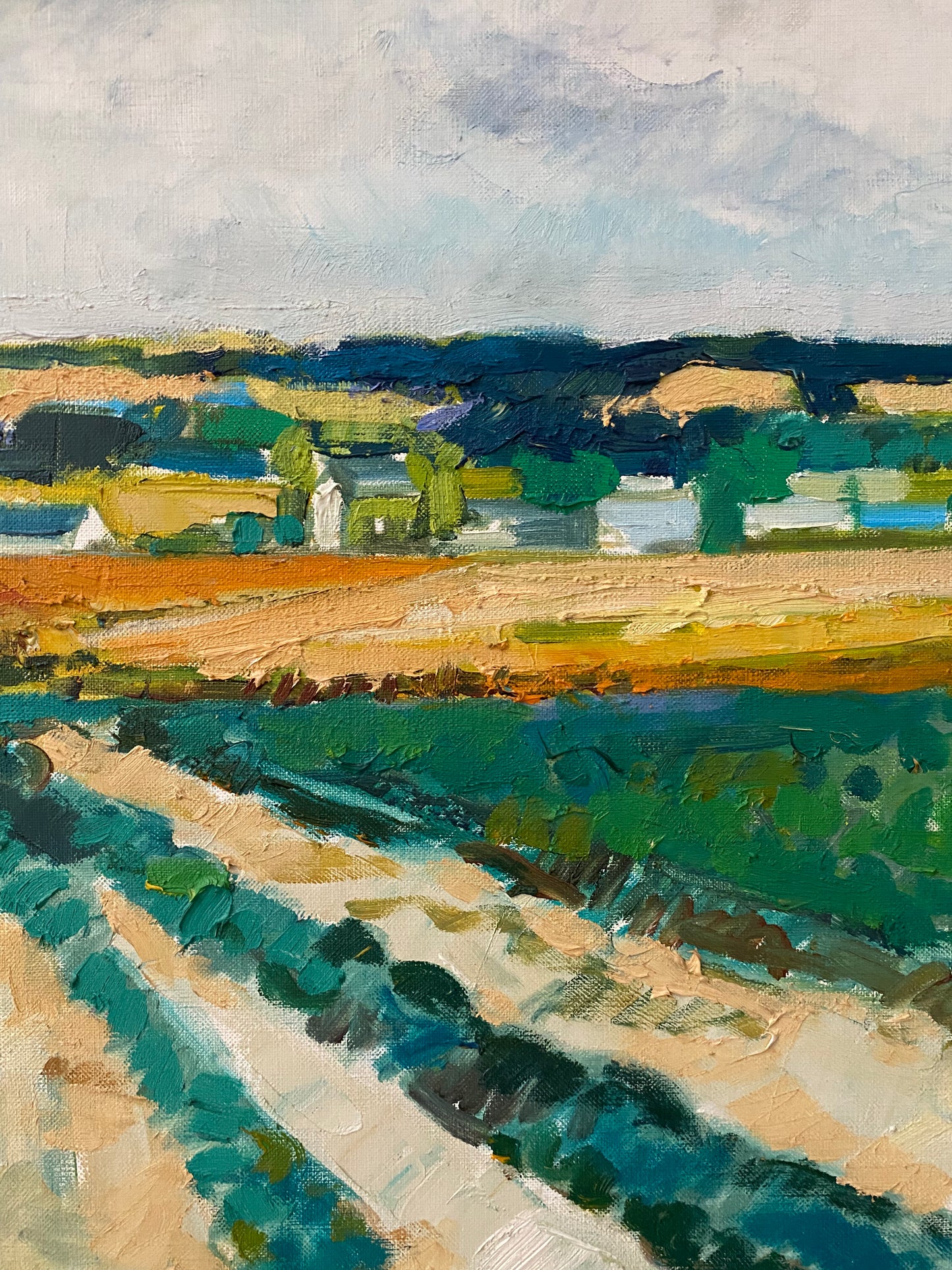 'Cornfields Landscape' - Oil painting on canvas