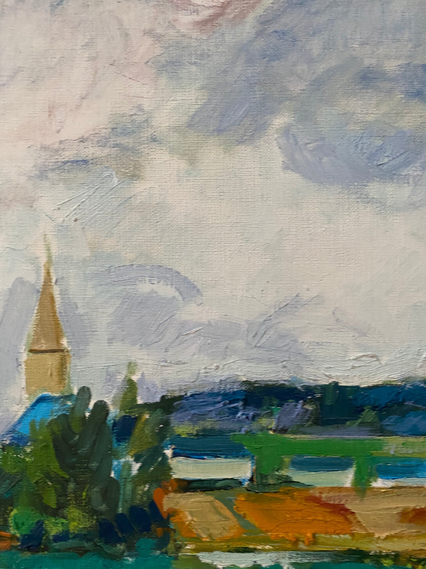 'Cornfields Landscape' - Oil painting on canvas