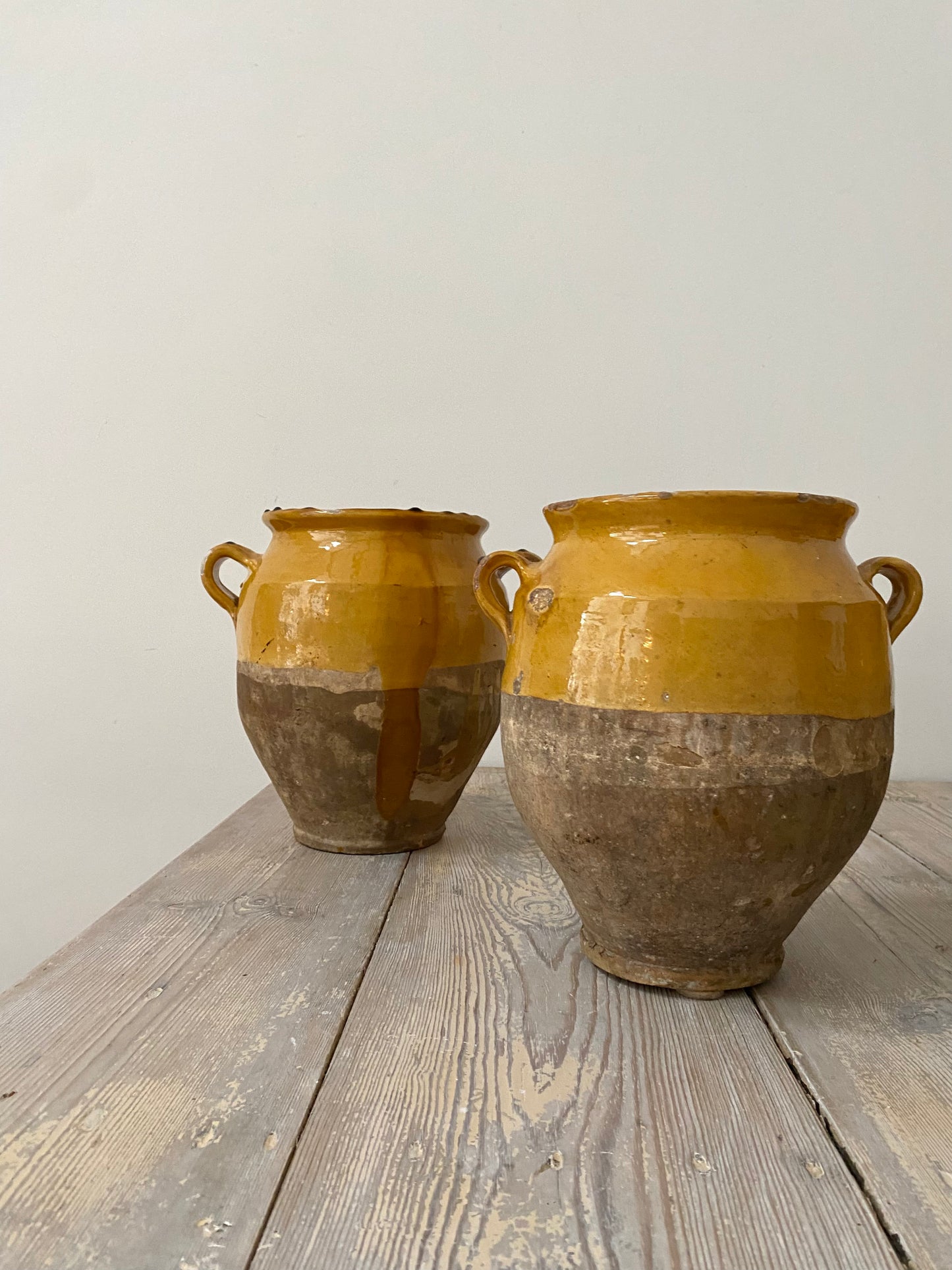 French 19th Century Earthenware Confit Pots x 4