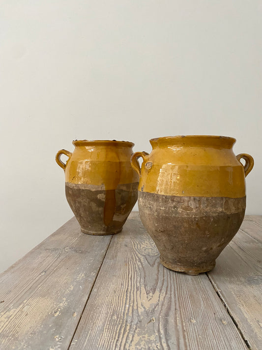 French 19th Century Earthenware Confit Pots x 4