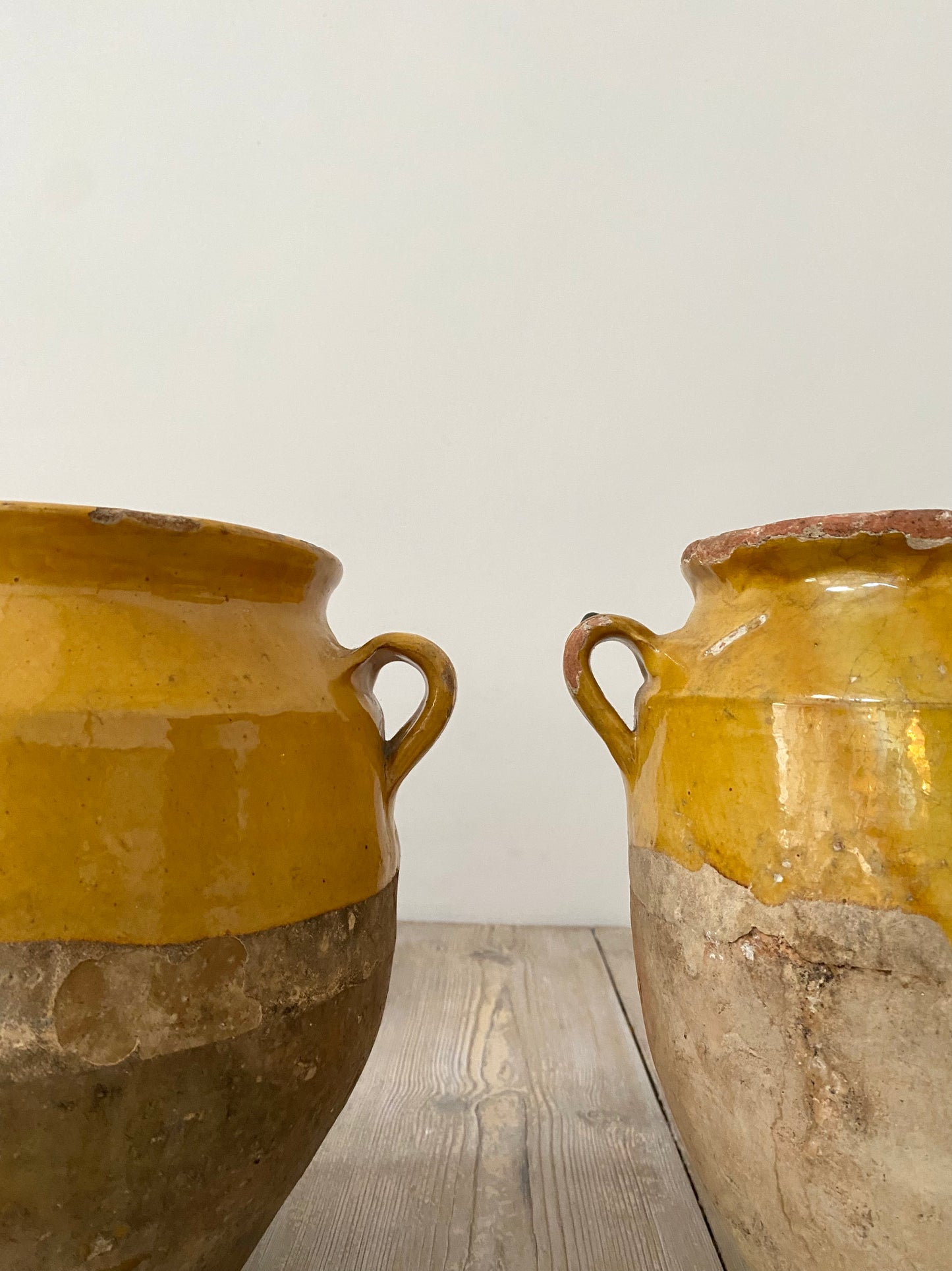 French 19th Century Earthenware Confit Pots x 4