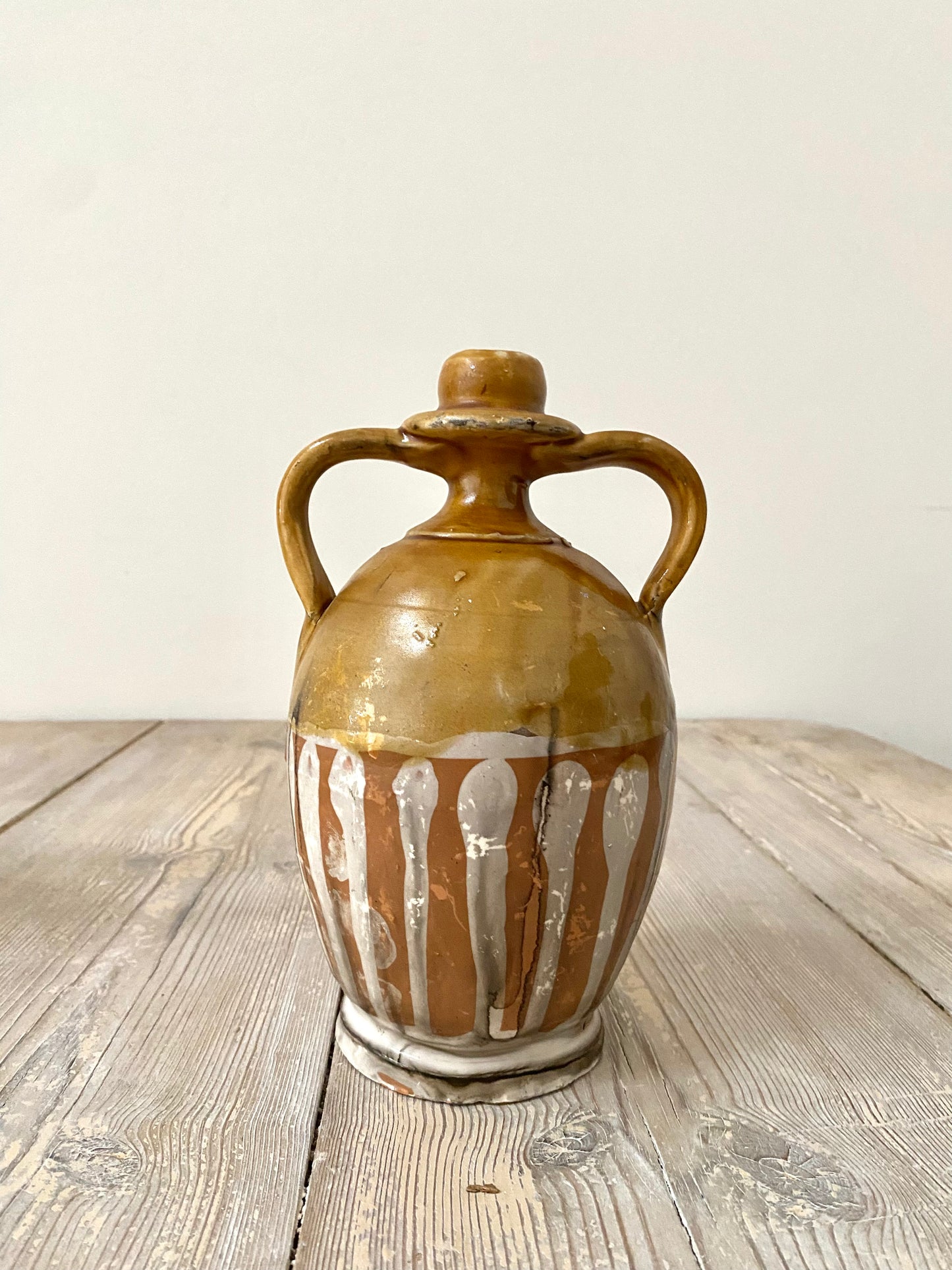 Early 20th Century 2 x Italian Ceramic Olive Oil Pots