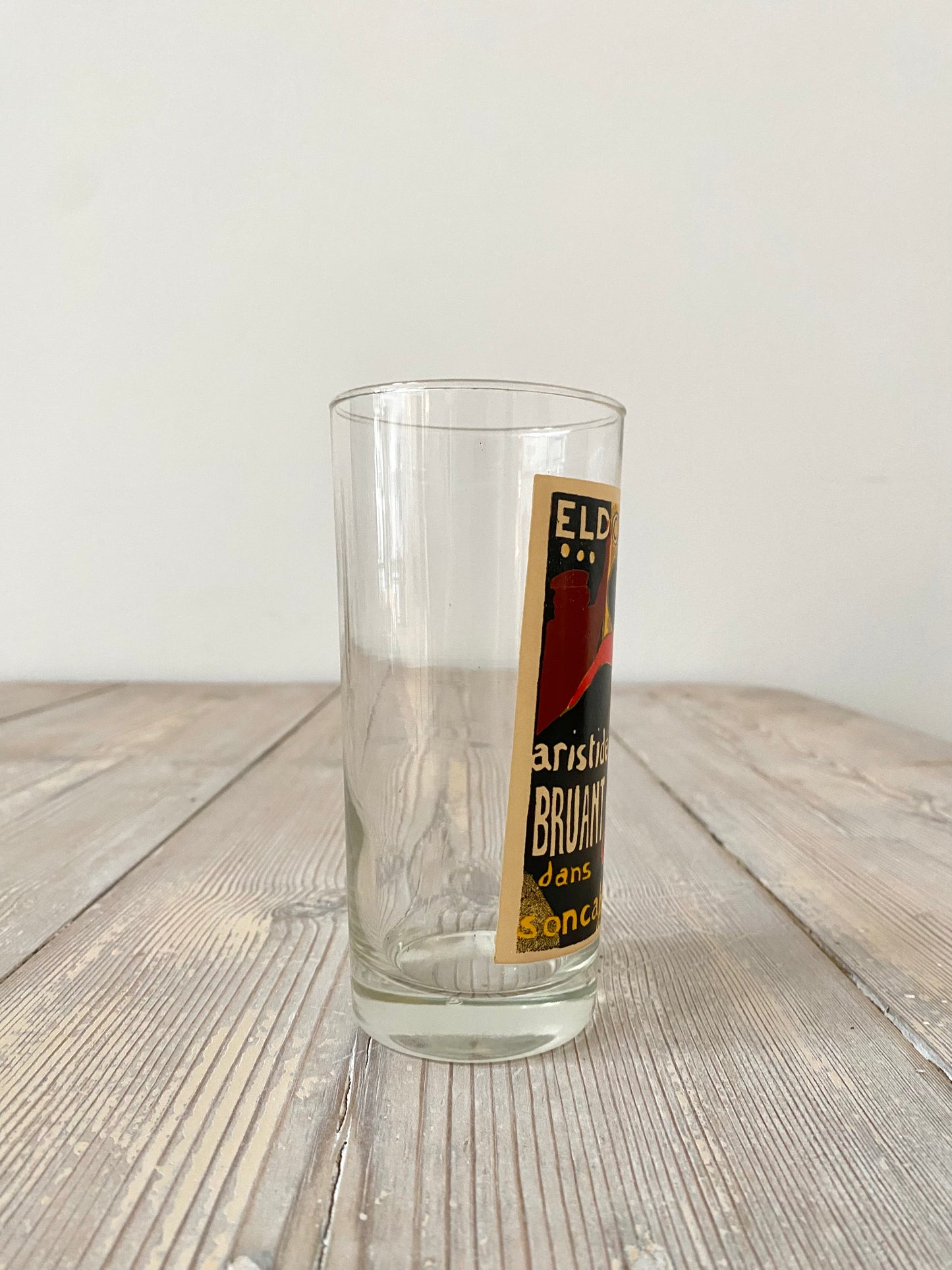 Set of five vintage French Cafe glasses