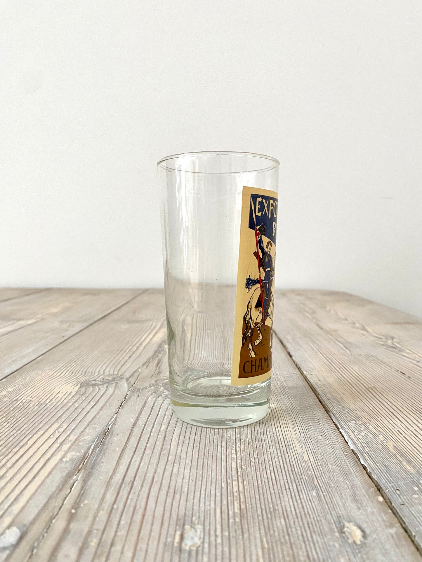 Set of five vintage French Cafe glasses