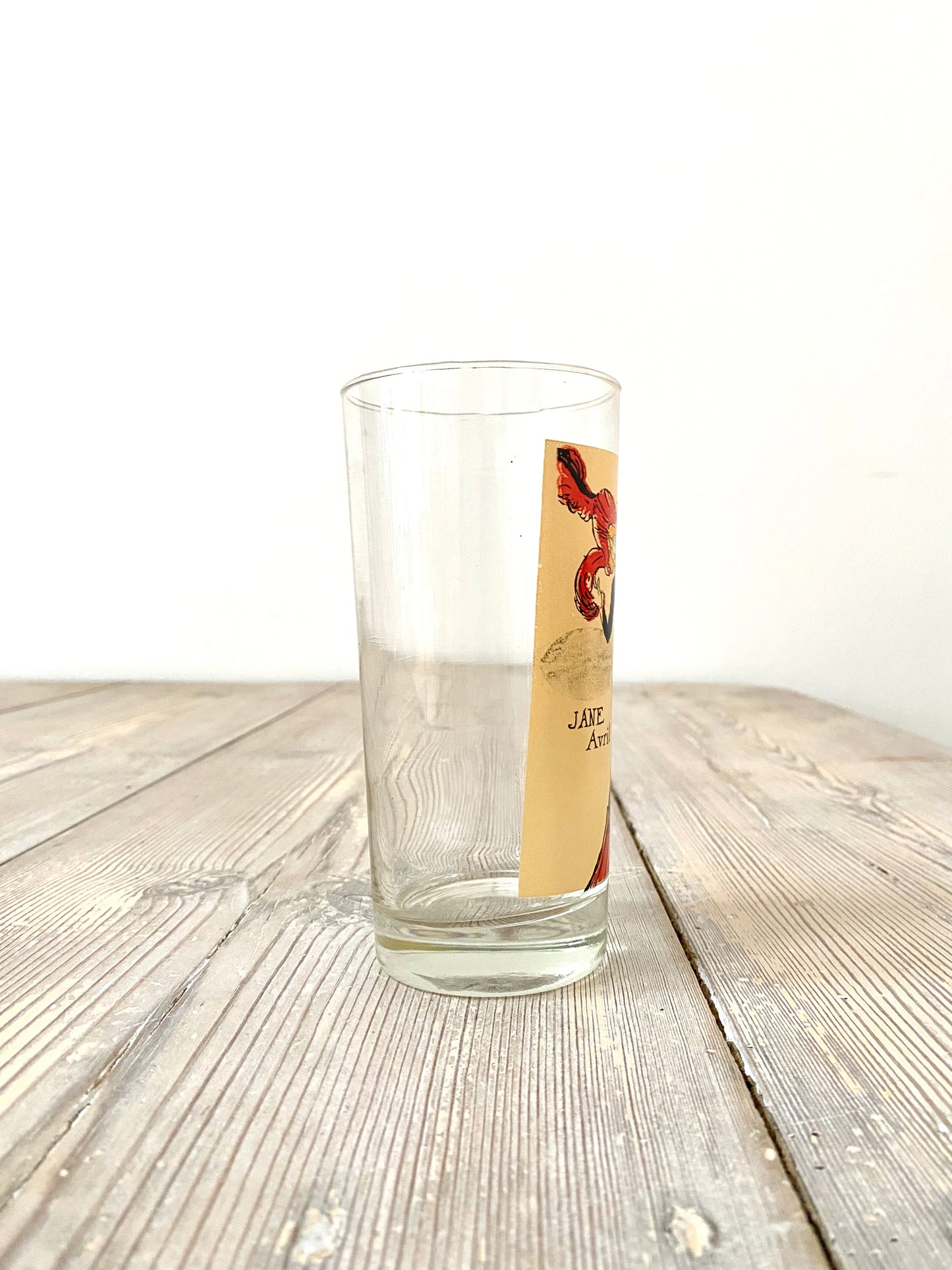 Set of five vintage French Cafe glasses