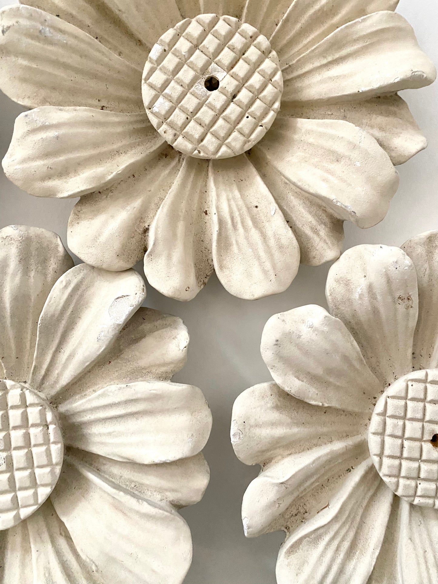 Five Early 20th Century French Plaster of Paris Flowers