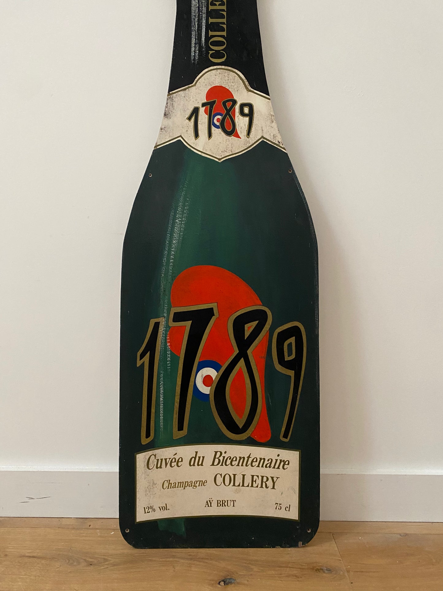 Vintage French Hand Painted Collery Advertising Sign