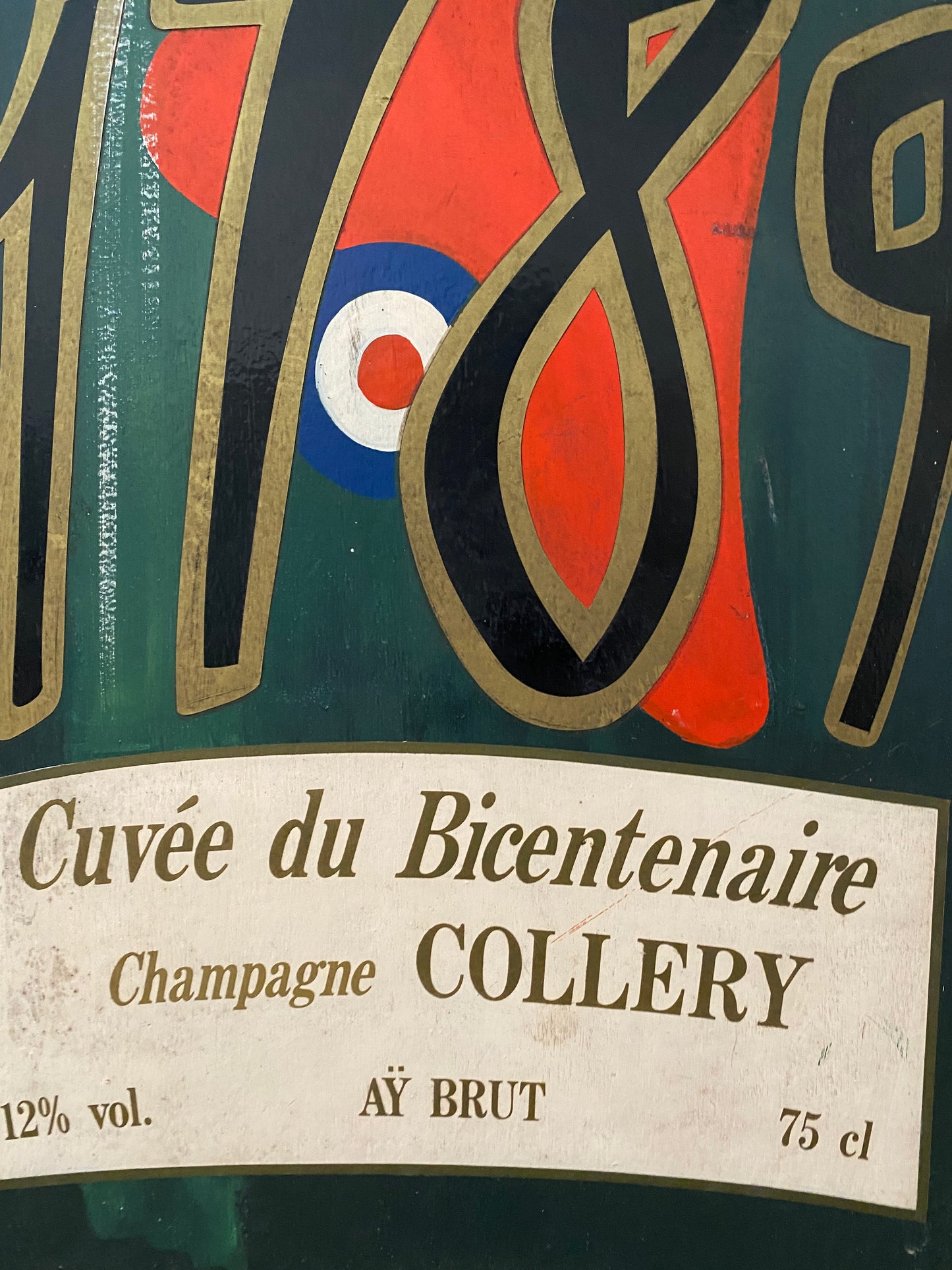 Vintage French Hand Painted Collery Advertising Sign