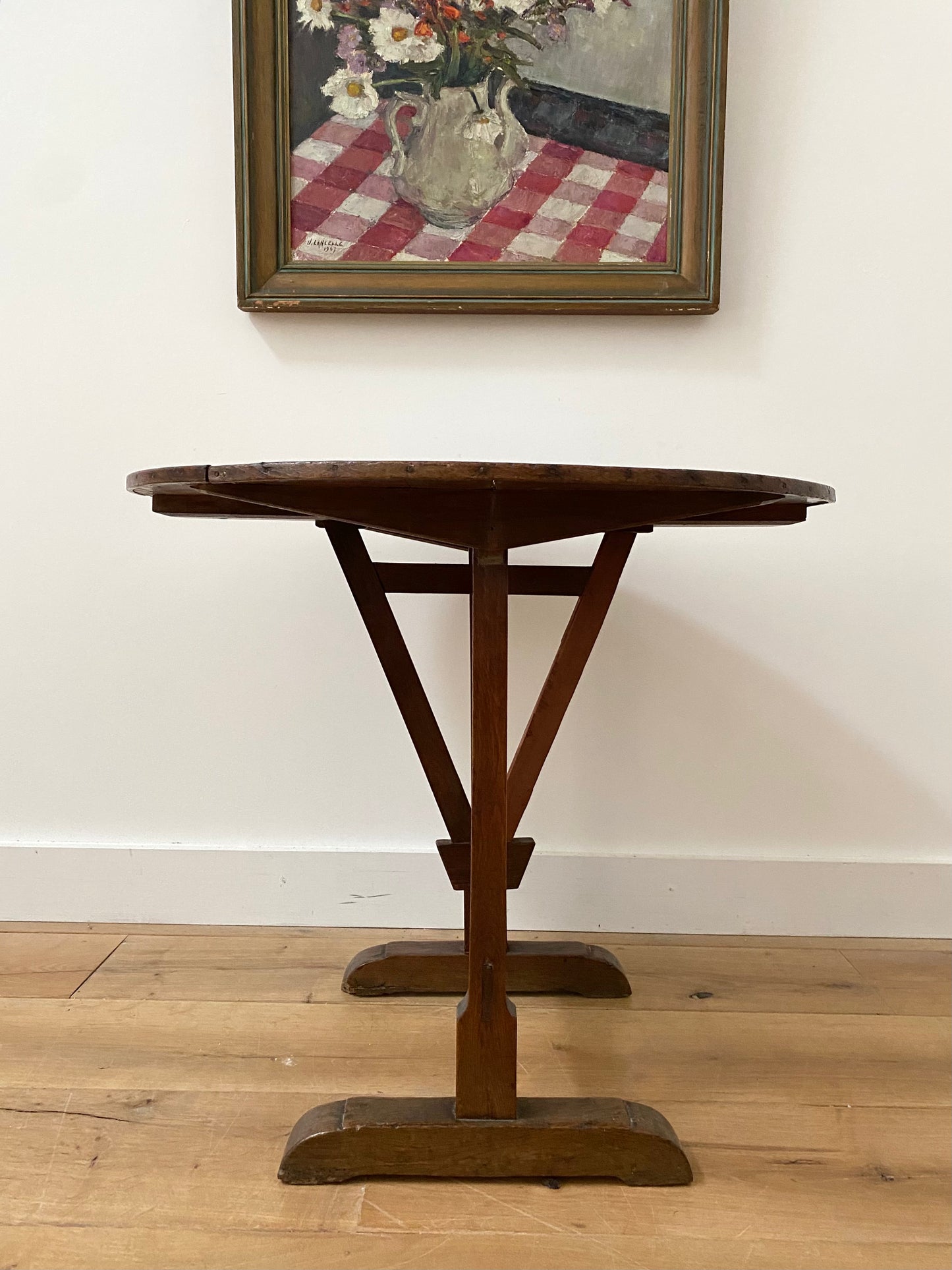 French 19th Century Elm Vendange Table