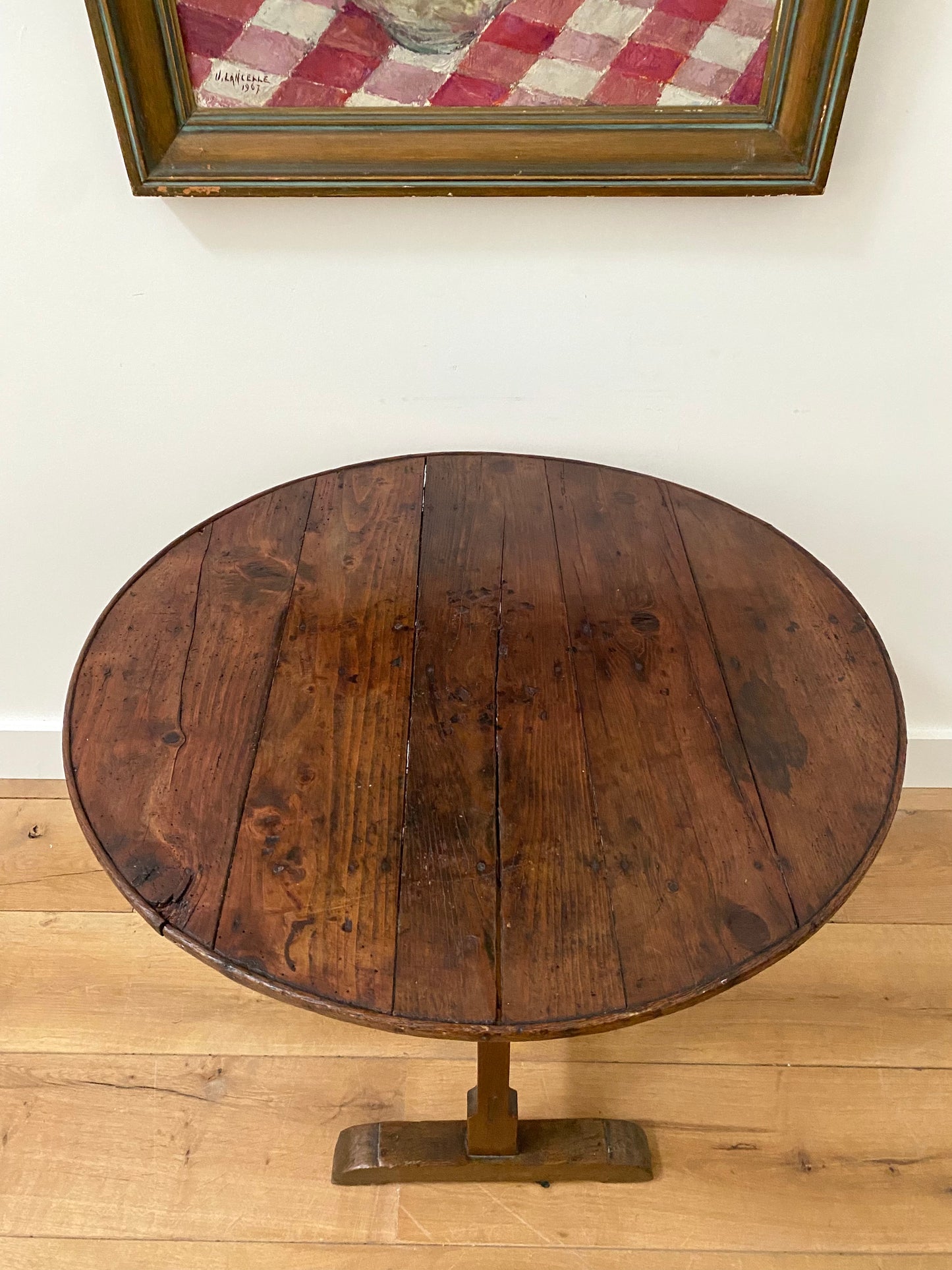 French 19th Century Elm Vendange Table