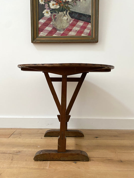French 19th Century Elm Vendange Table