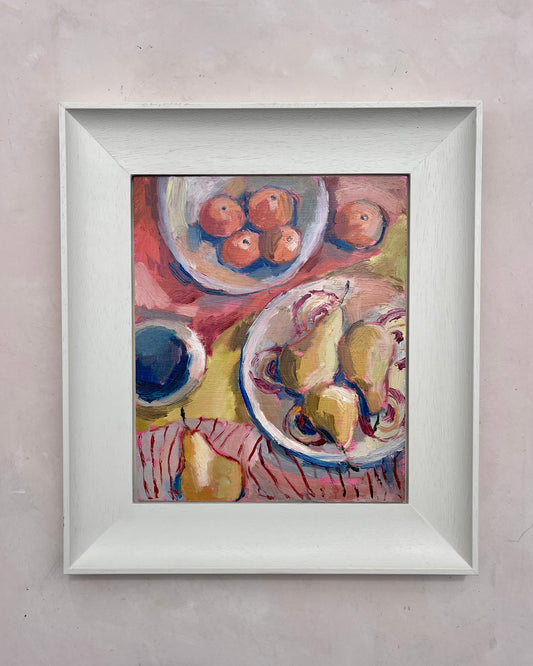 Pears, Clementines & Blue Bowl