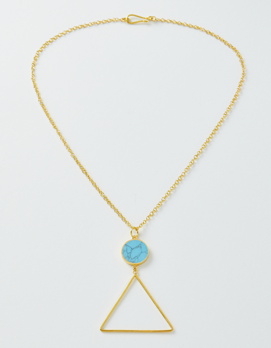 Turquoise Triangle Necklace