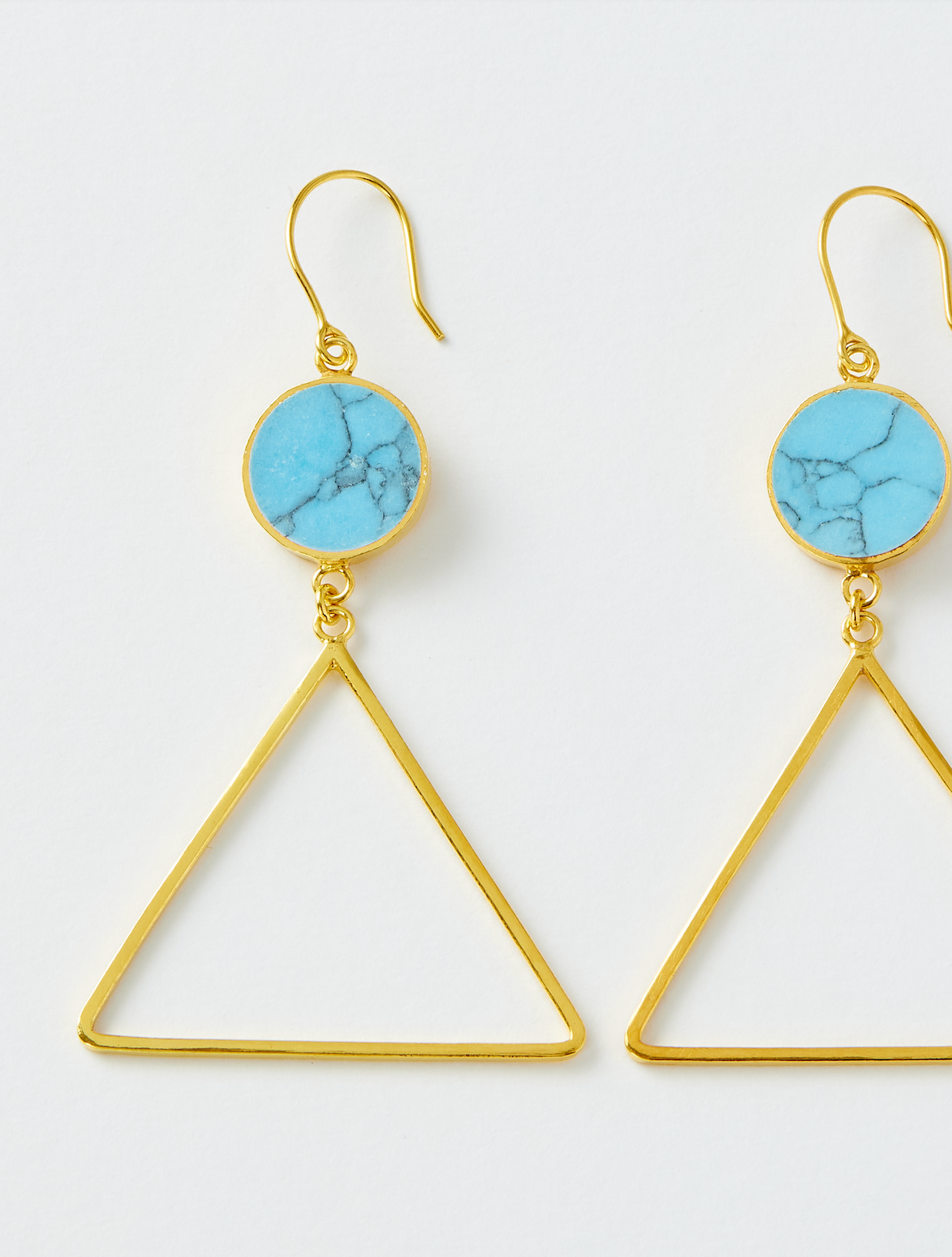 Turquoise Triangle Earrings