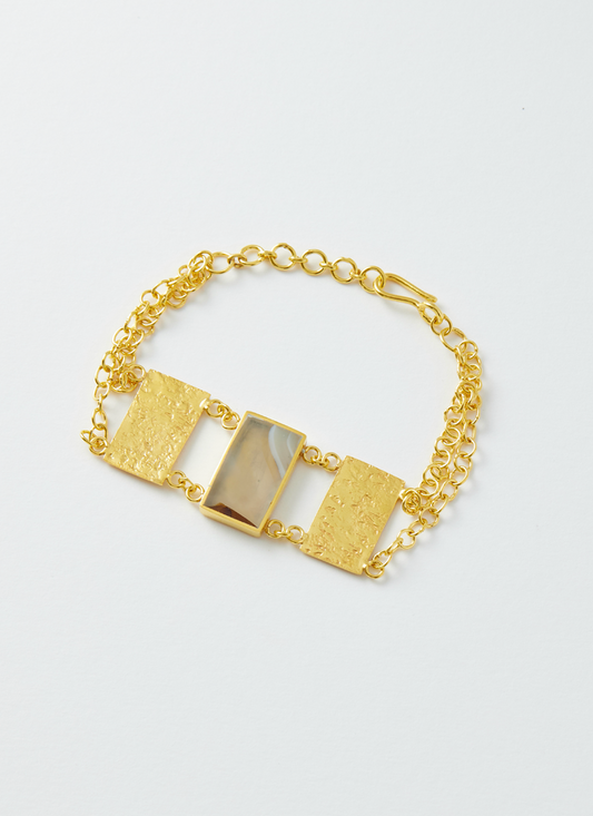 Agate and Gold Vermeil Bracelet