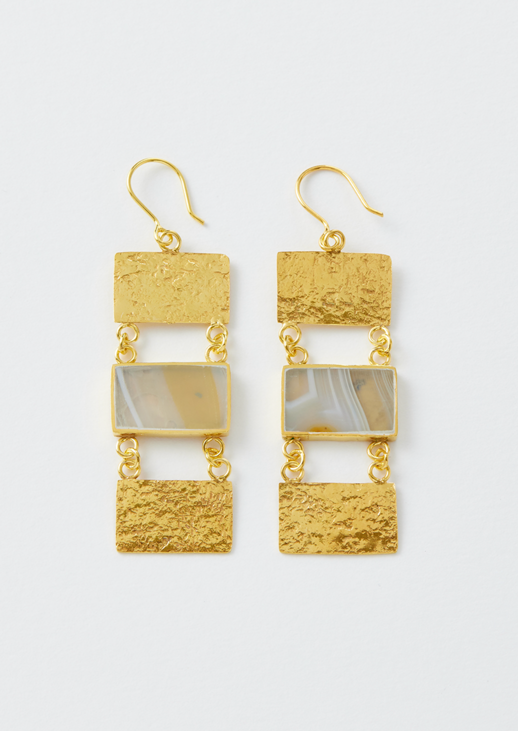 Agate and Gold Earrings